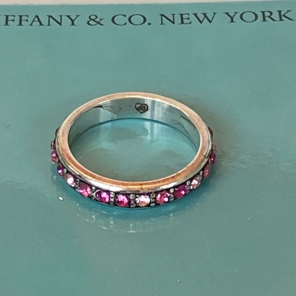 ⭐️KM⭐️Brighton CRYSTAL PALACE Pink Swarovski Crystal Stacking band ring Rare - Picture 6 of 11